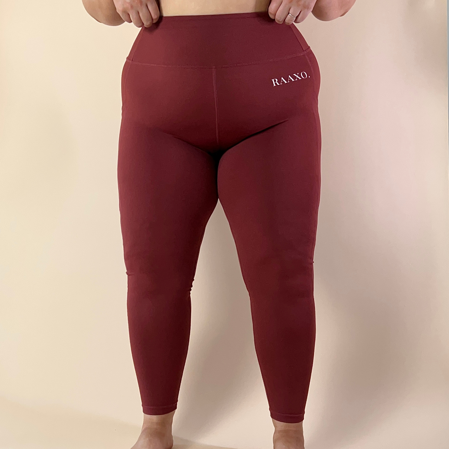 Firebrick Red Full Length Leggings